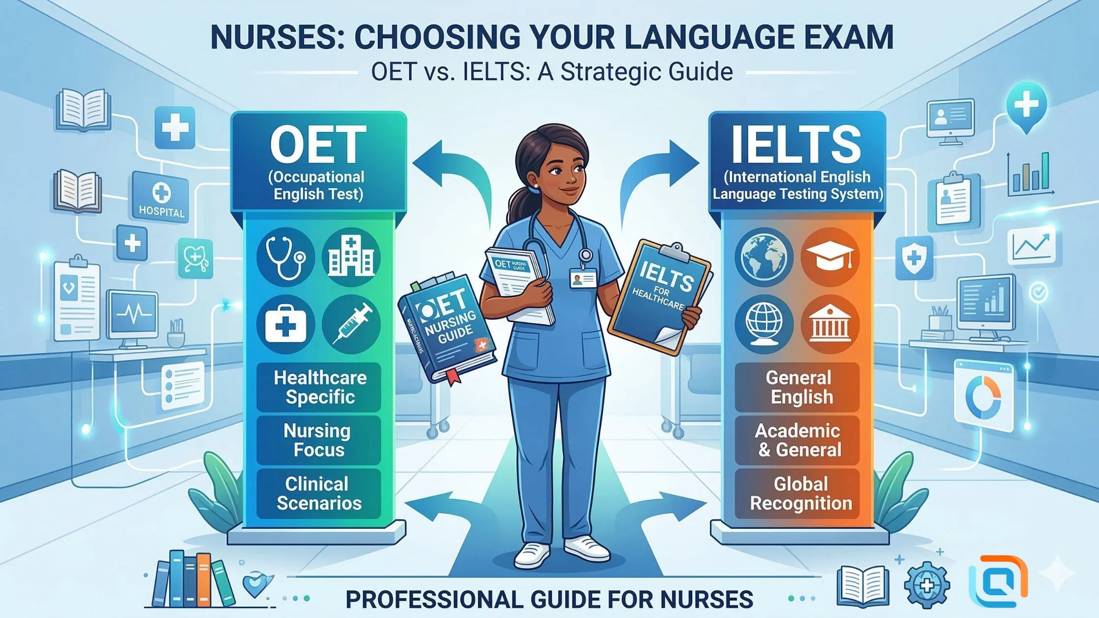OET vs IELTS for nurses comparison